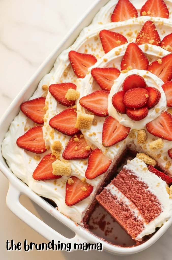 strawberry shortcake poke cake