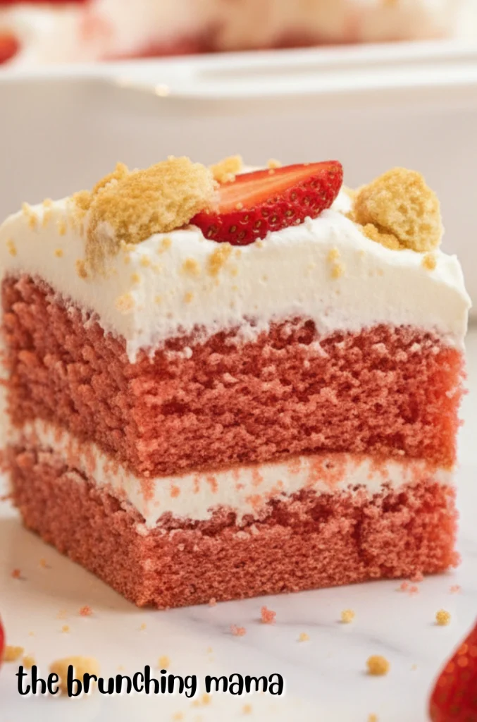 strawberry shortcake poke cake