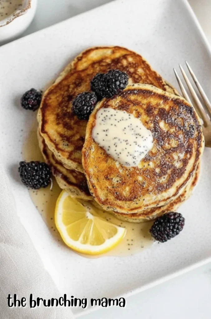 Lemon Pancakes With Poppy Seeds