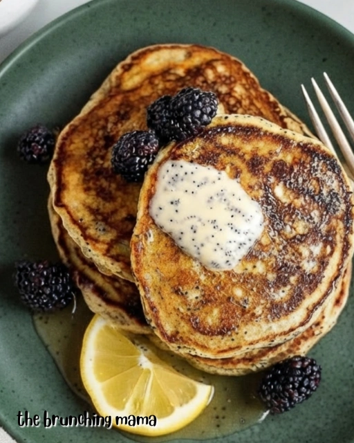Lemon Pancakes With Poppy Seeds