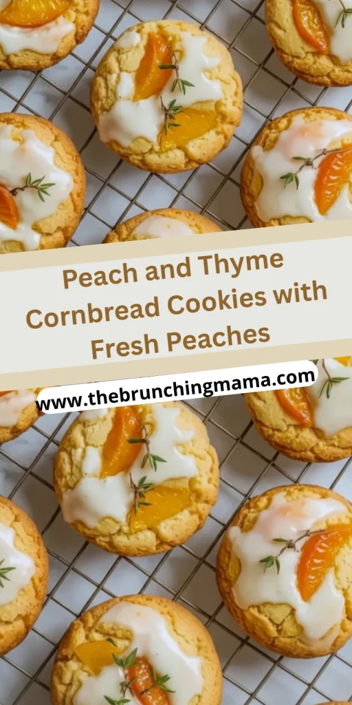 Best Peach and Thyme Cornbread Cookies with Fresh Peaches