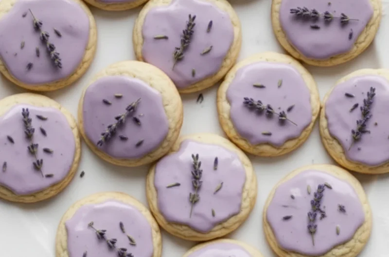 Homemade Lavender Sour Cream Cookies