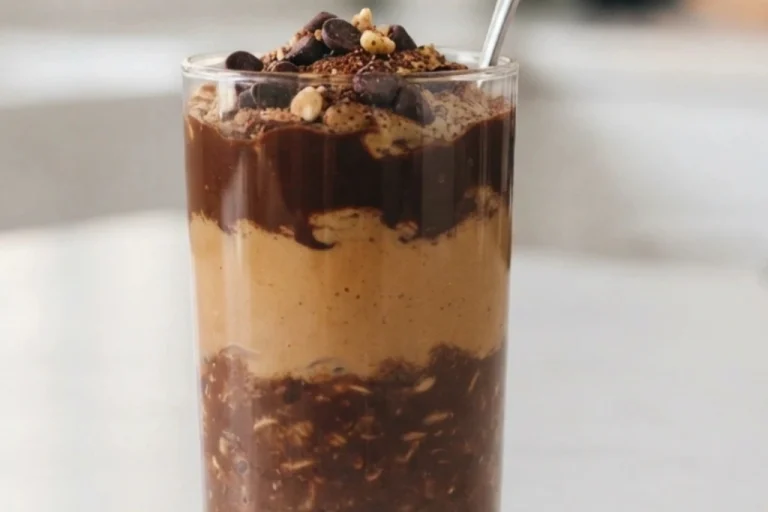 Homemade Chocolate Peanut Butter Overnight Oats