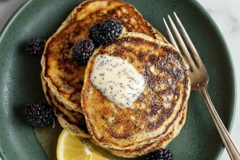 Lemon Pancakes With Poppy Seeds