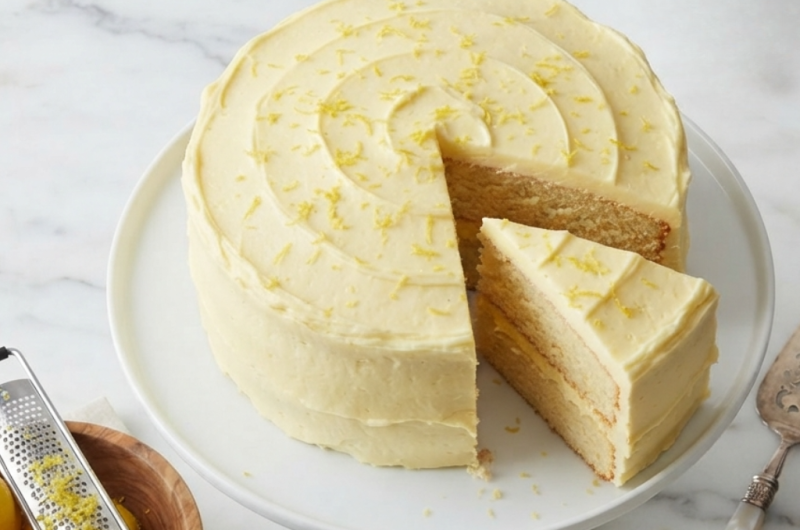 Simple Moist Vanilla Cake