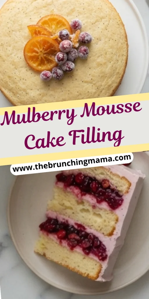 Easy Mulberry Mousse Cake Filling for Layer Cakes