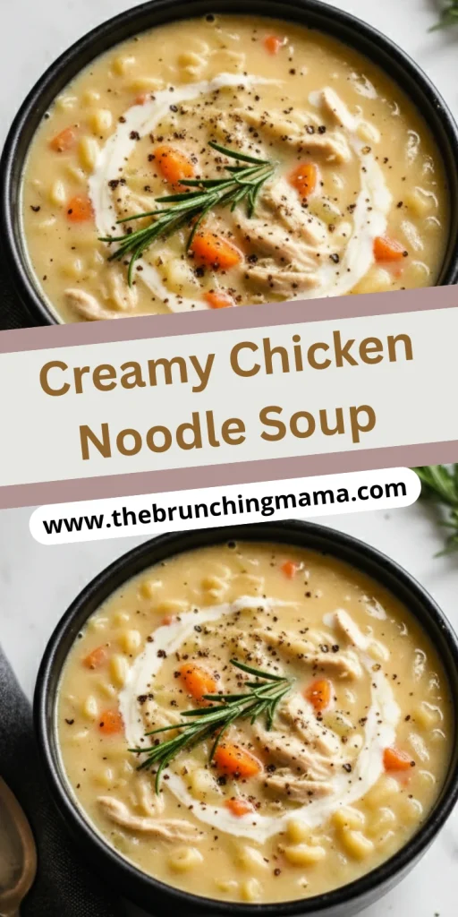 Easy Creamy Chicken Noodle Soup for Cozy Comfort