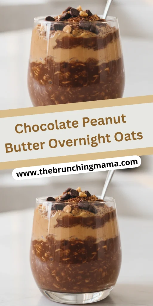 Homemade Chocolate Peanut Butter Overnight Oats