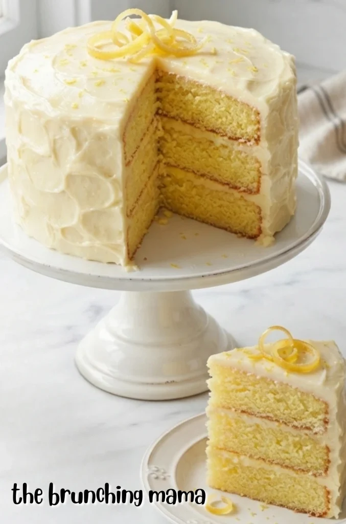 Homemade Lemon Cake from Scratch with Real Juice and Zest