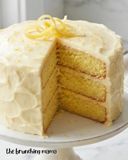 Homemade Lemon Cake from Scratch with Real Juice and Zest