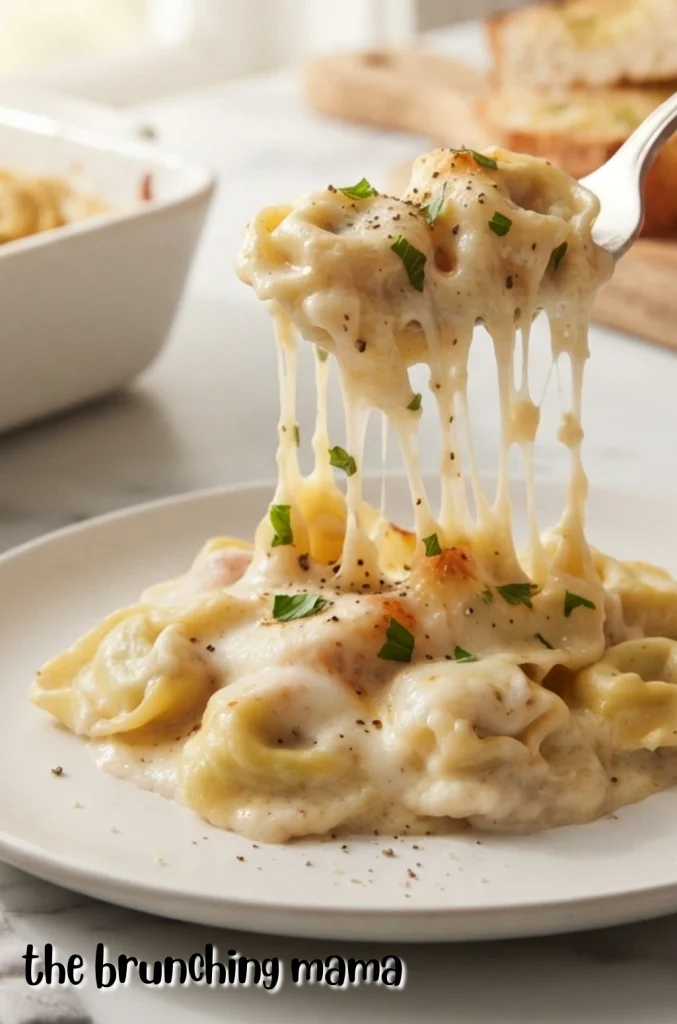 Homemade Alfredo Tortellini Bake