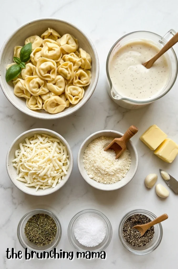 Homemade Alfredo Tortellini Bake