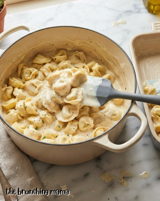 Homemade Alfredo Tortellini Bake