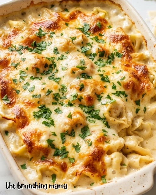 Homemade Alfredo Tortellini Bake