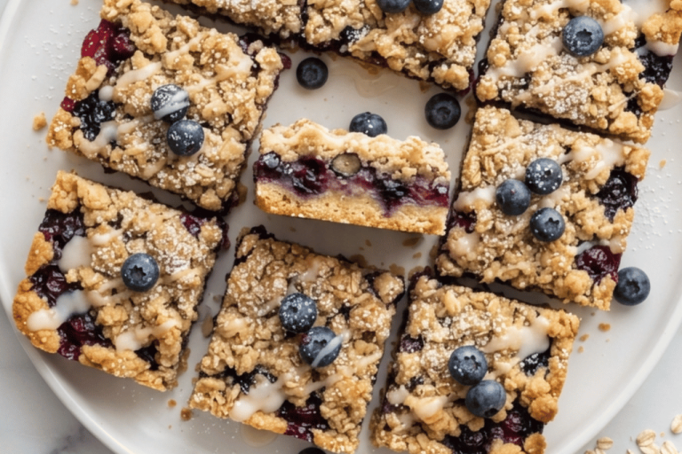 Blueberry Oatmeal Crumble Bars