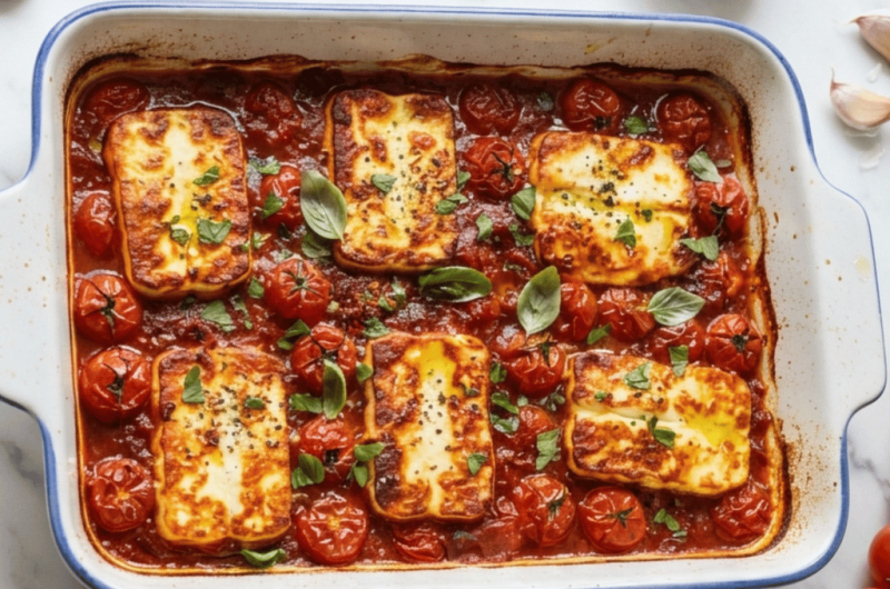 Halloumi Bake with Smoky Tomatoes