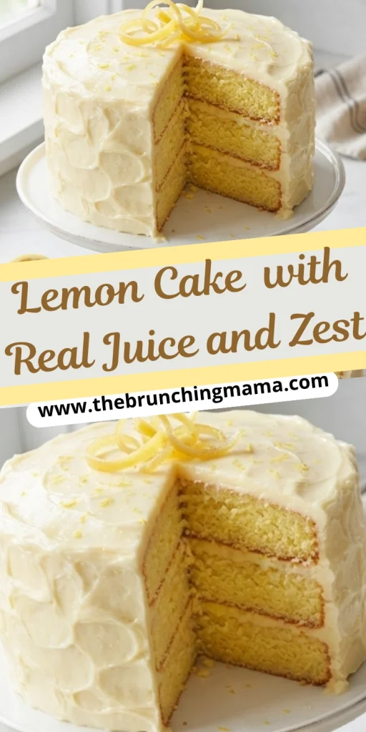 Homemade Lemon Cake from Scratch with Real Juice and Zest